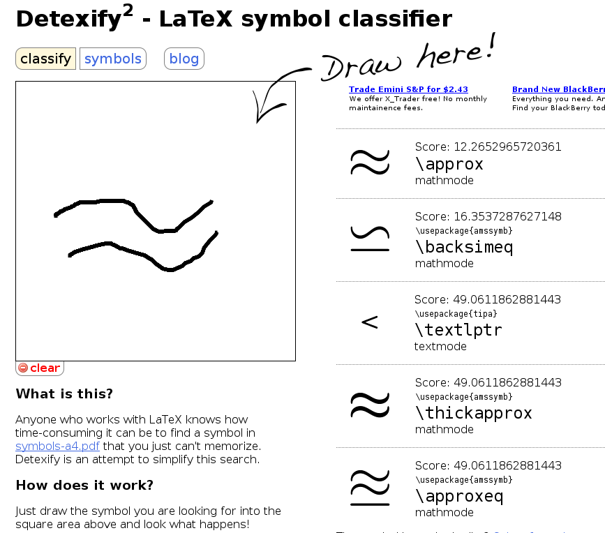 latex detexify
